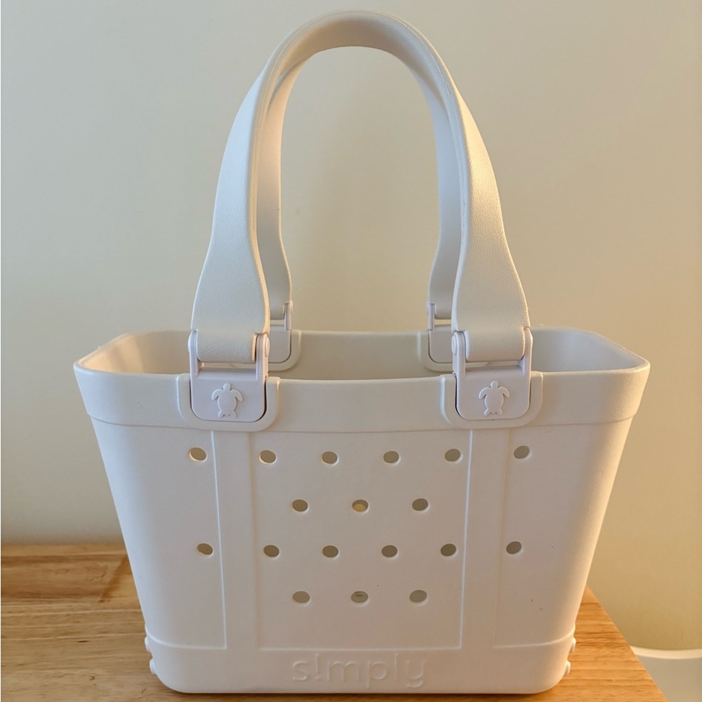 Simply Southern White Mini Croc Tote Bag